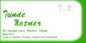 tunde metner business card